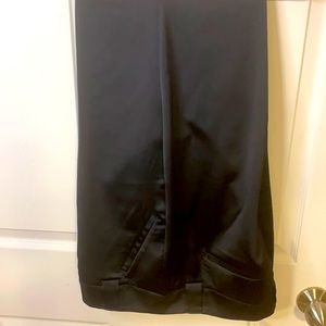 Dark navy satin dress pant